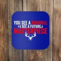 Taxidermy From Roadkill To Masterpiece Taxidermist Deer Gift Coaster thumb 0