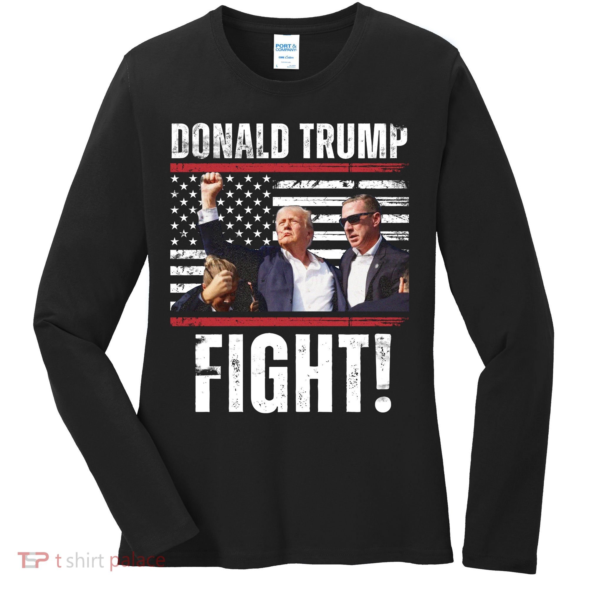 Trump Fight Rally Pennsylvania Women's Long Sleeve Shirt