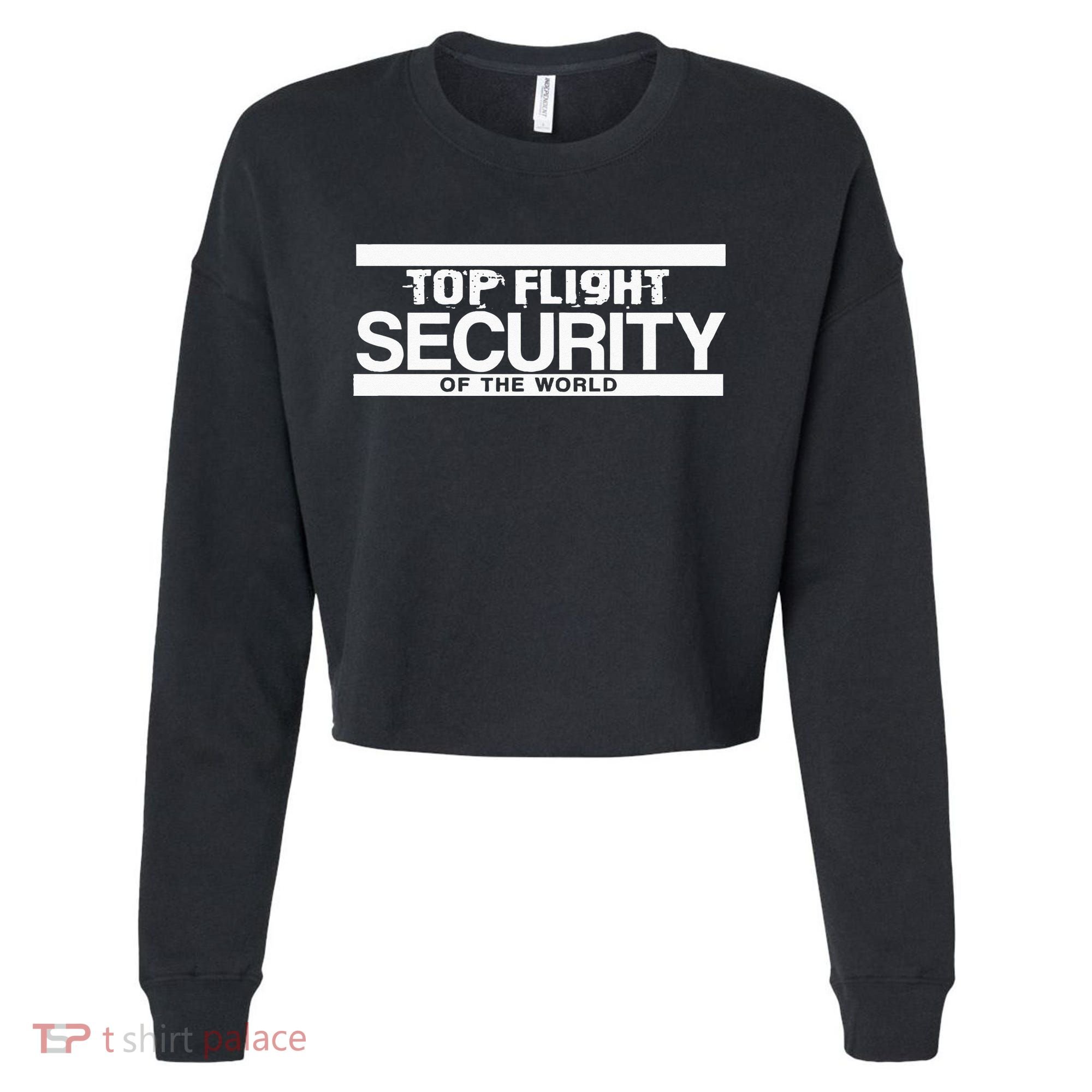 Top Flight Security Funny Friday Cropped Pullover Crew
