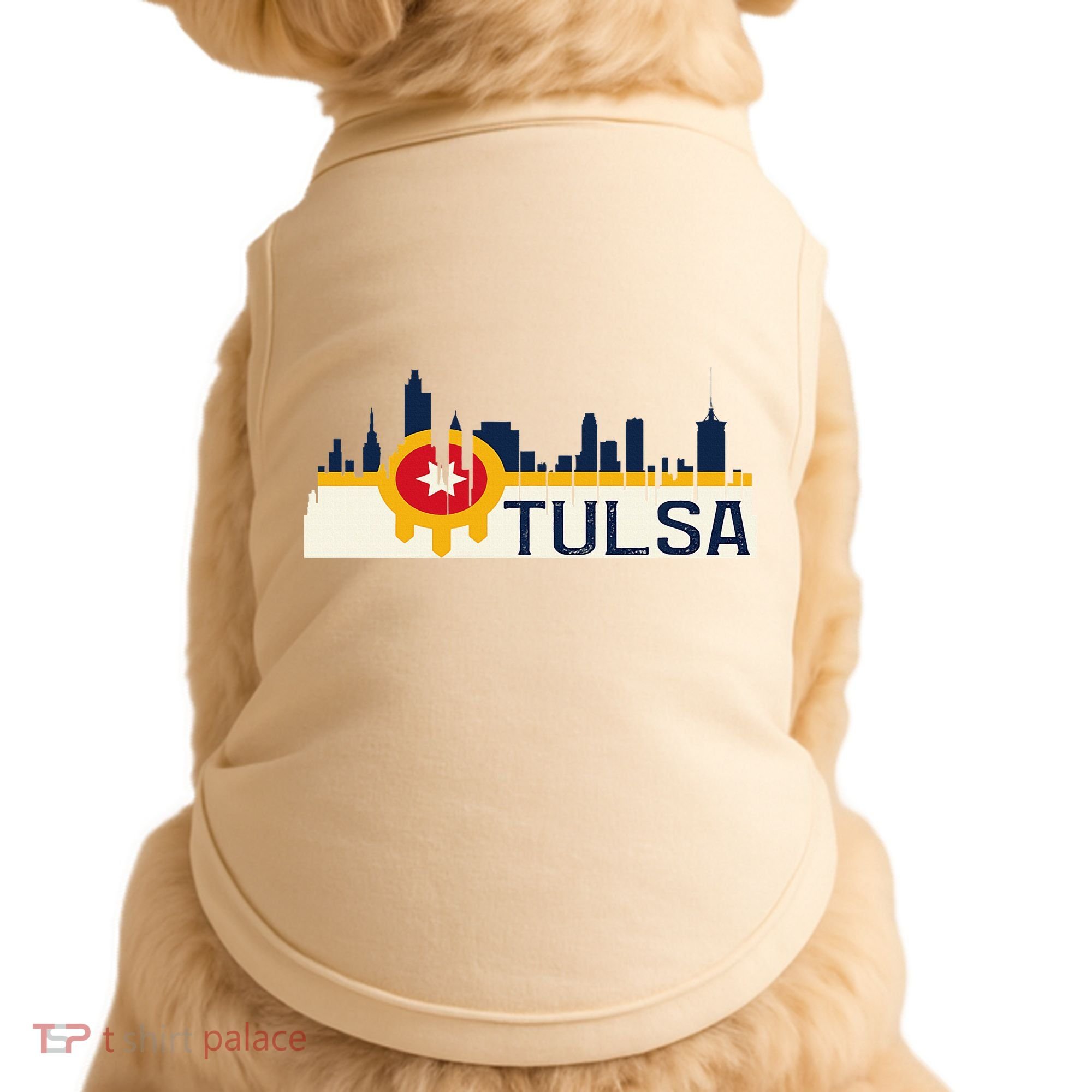 Tulsa Flag Skyline Doggie Tank