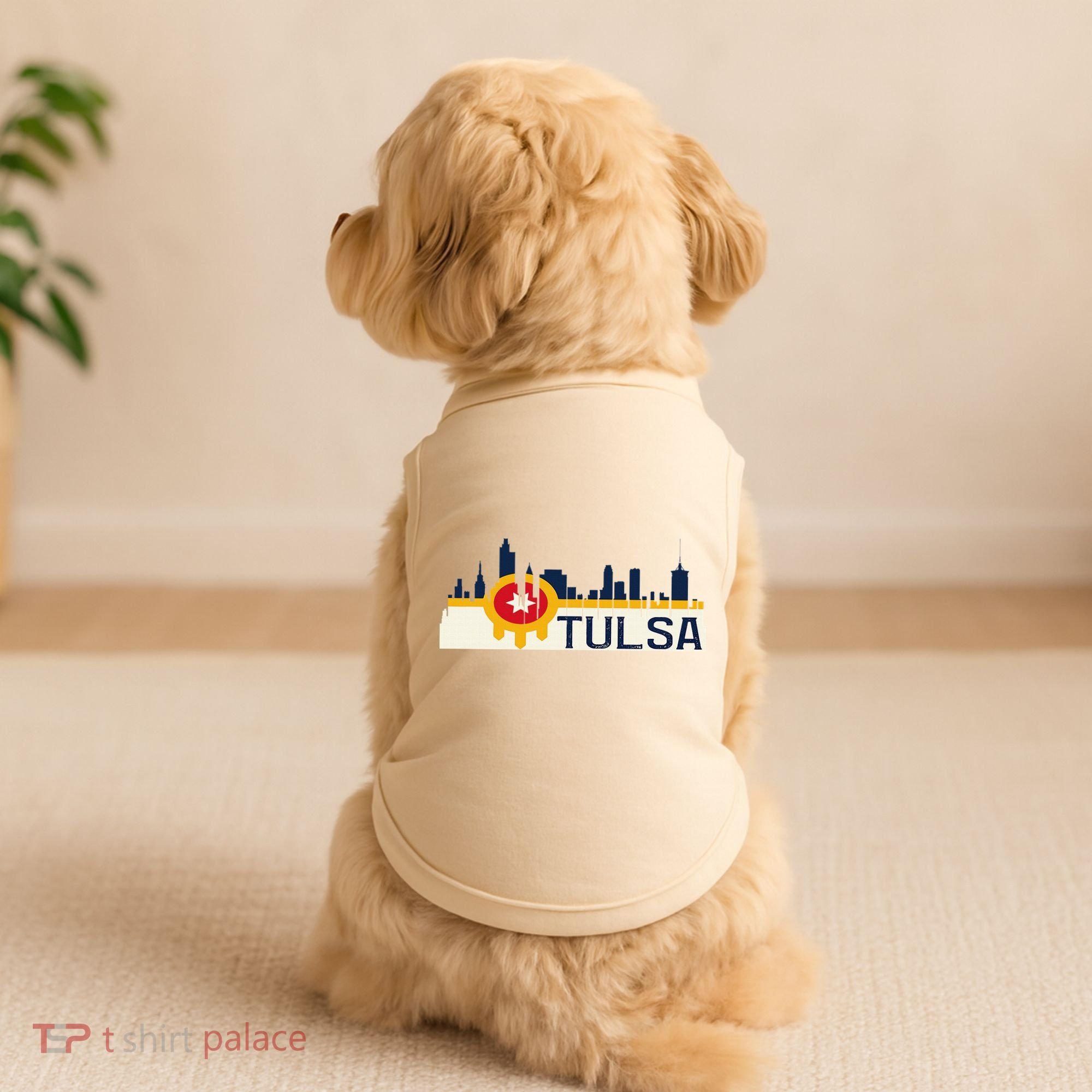 Tulsa Flag Skyline Doggie Tank
