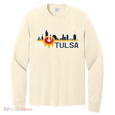 Tulsa Flag Skyline Long Sleeve Shirt