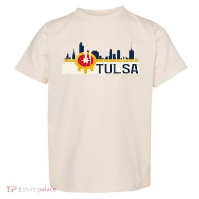 Tulsa Flag Skyline Toddler T-Shirt
