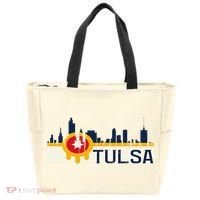 Tulsa Flag Skyline Tote Bag thumb 0