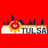 Tulsa Flag Skyline Santa Hat thumb 1