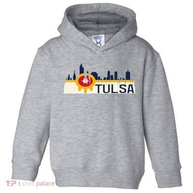 Tulsa Flag Skyline Toddler Hoodie