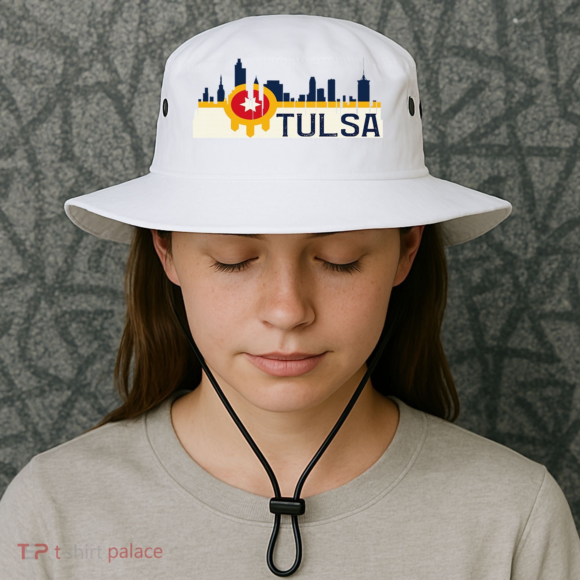Tulsa Flag Skyline Bucket Hat
