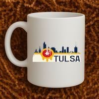 Tulsa Flag Skyline Coffee Mug thumb 2
