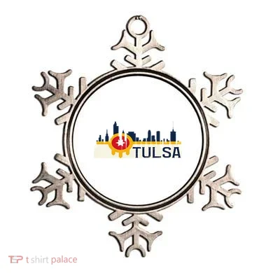 Tulsa Flag Skyline Ornament