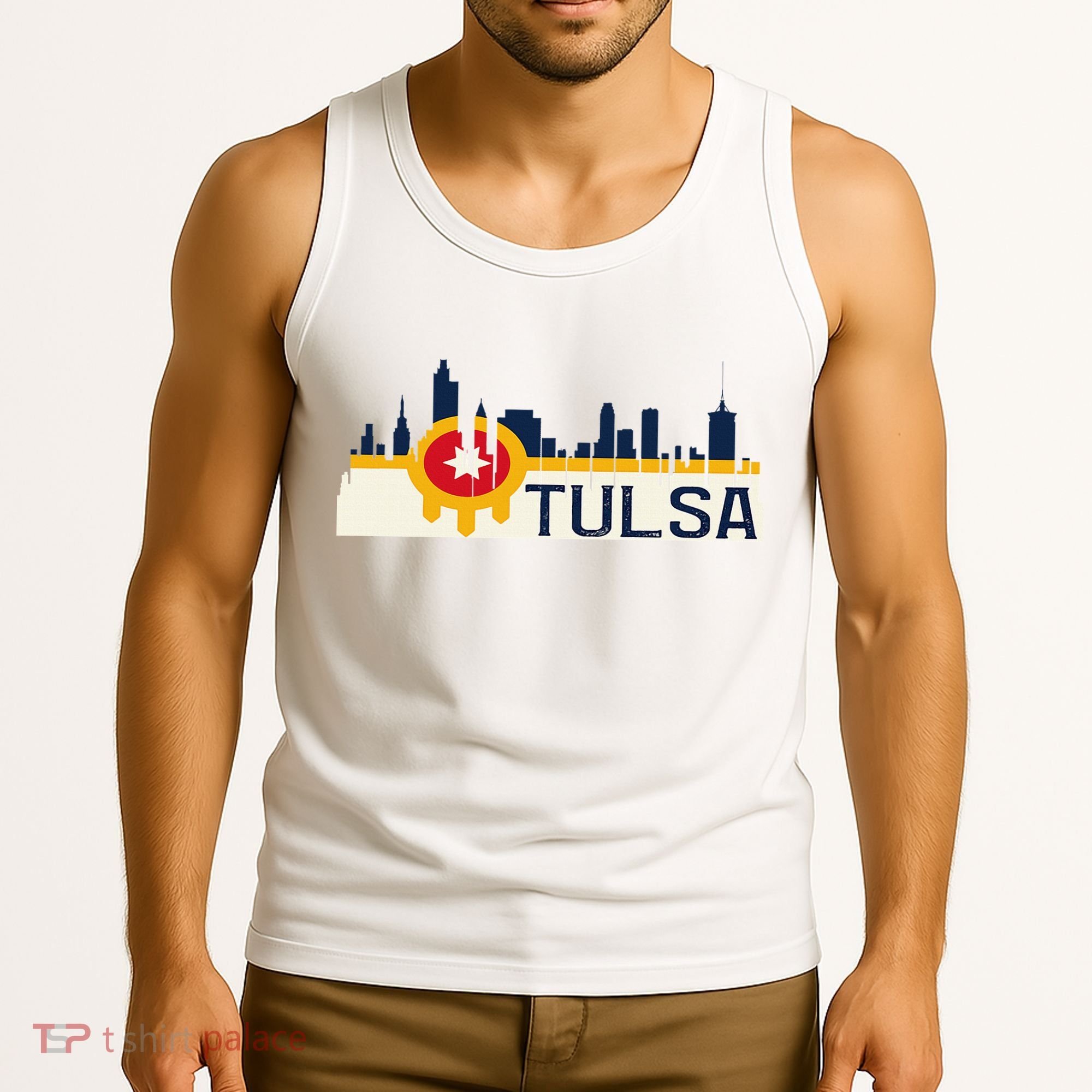 Tulsa Flag Skyline Tank Top