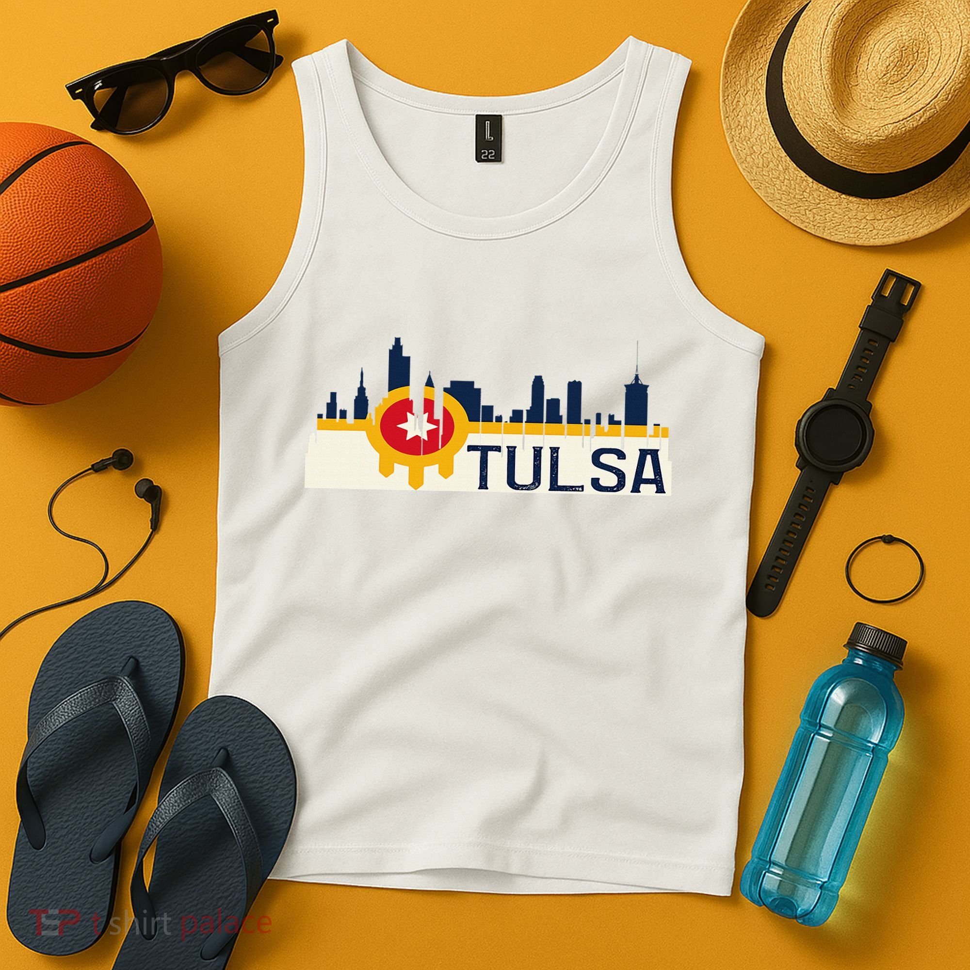 Tulsa Flag Skyline Tank Top