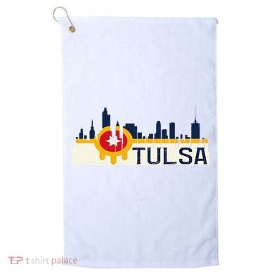 Tulsa Flag Skyline Golf Towel