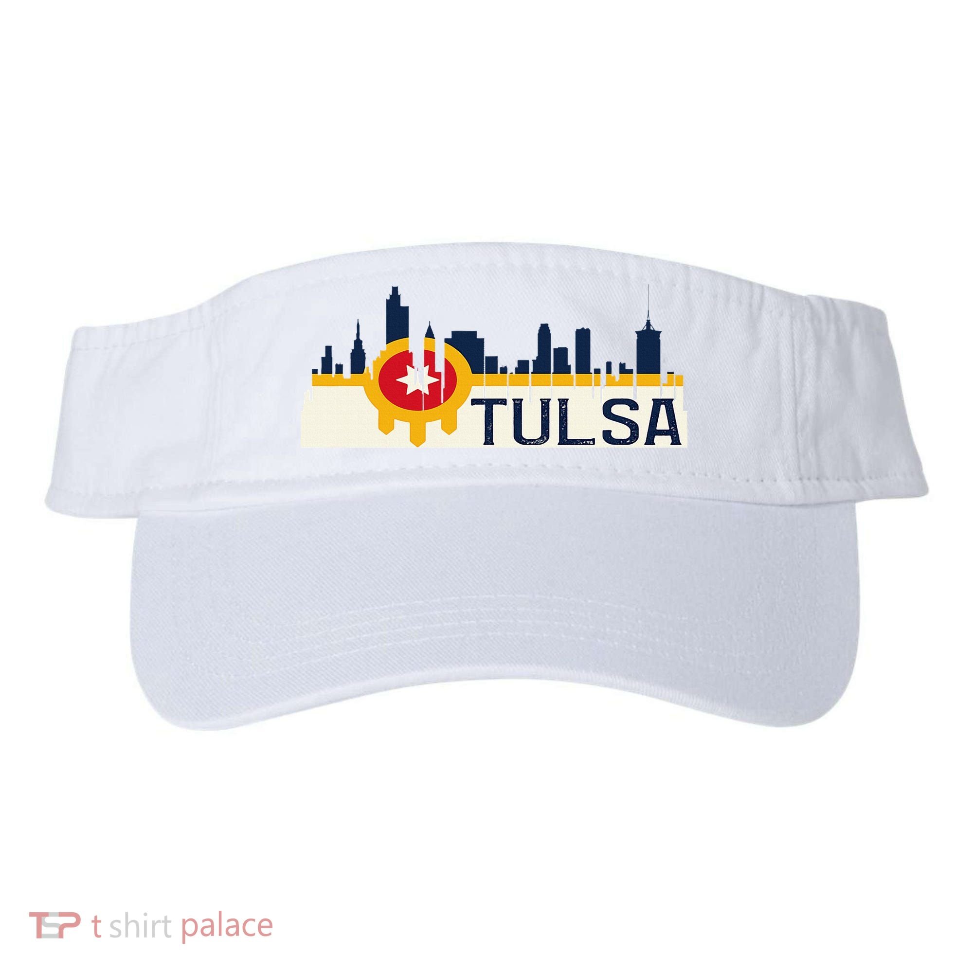 Tulsa Flag Skyline Visor
