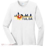 Tulsa Flag Skyline Women's Long Sleeve Shirt thumb 0