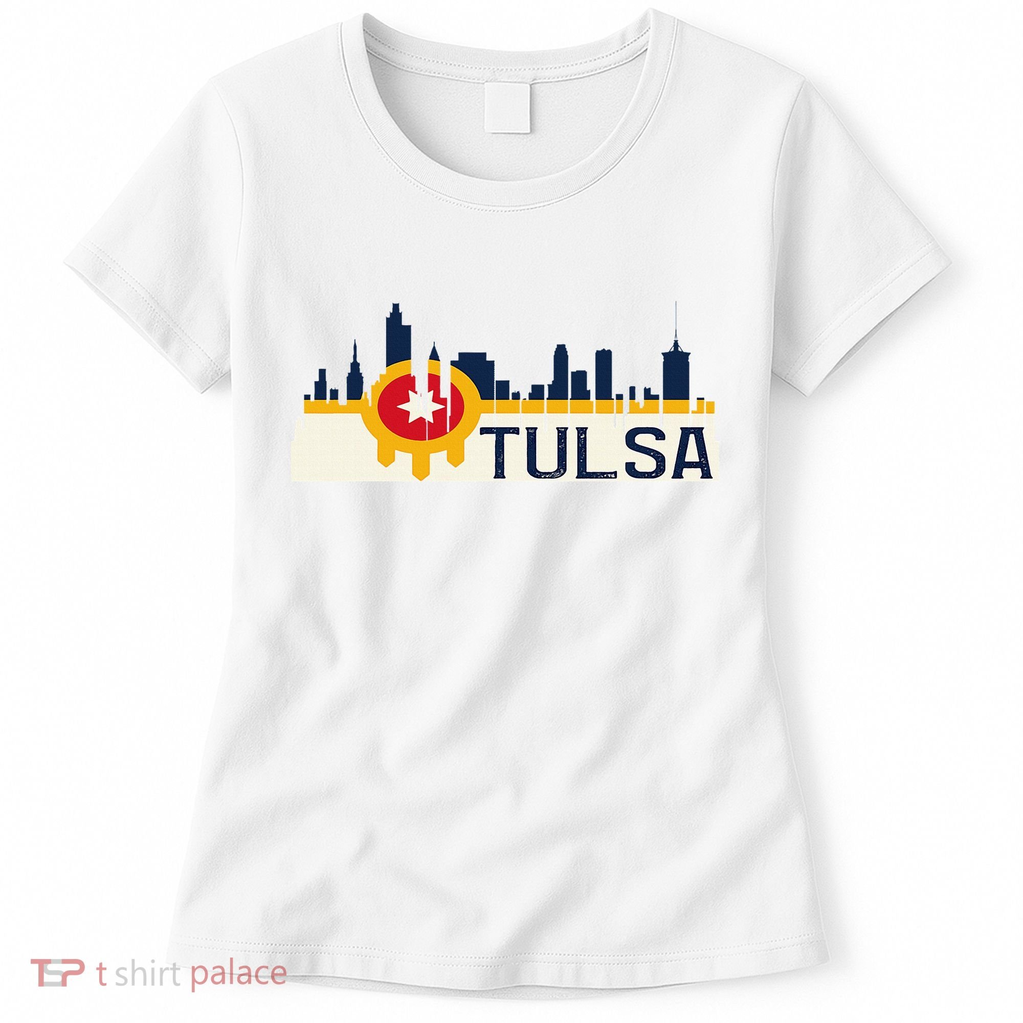 Tulsa Flag Skyline Women's T-Shirt