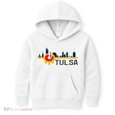 Tulsa Flag Skyline Kids Hoodie