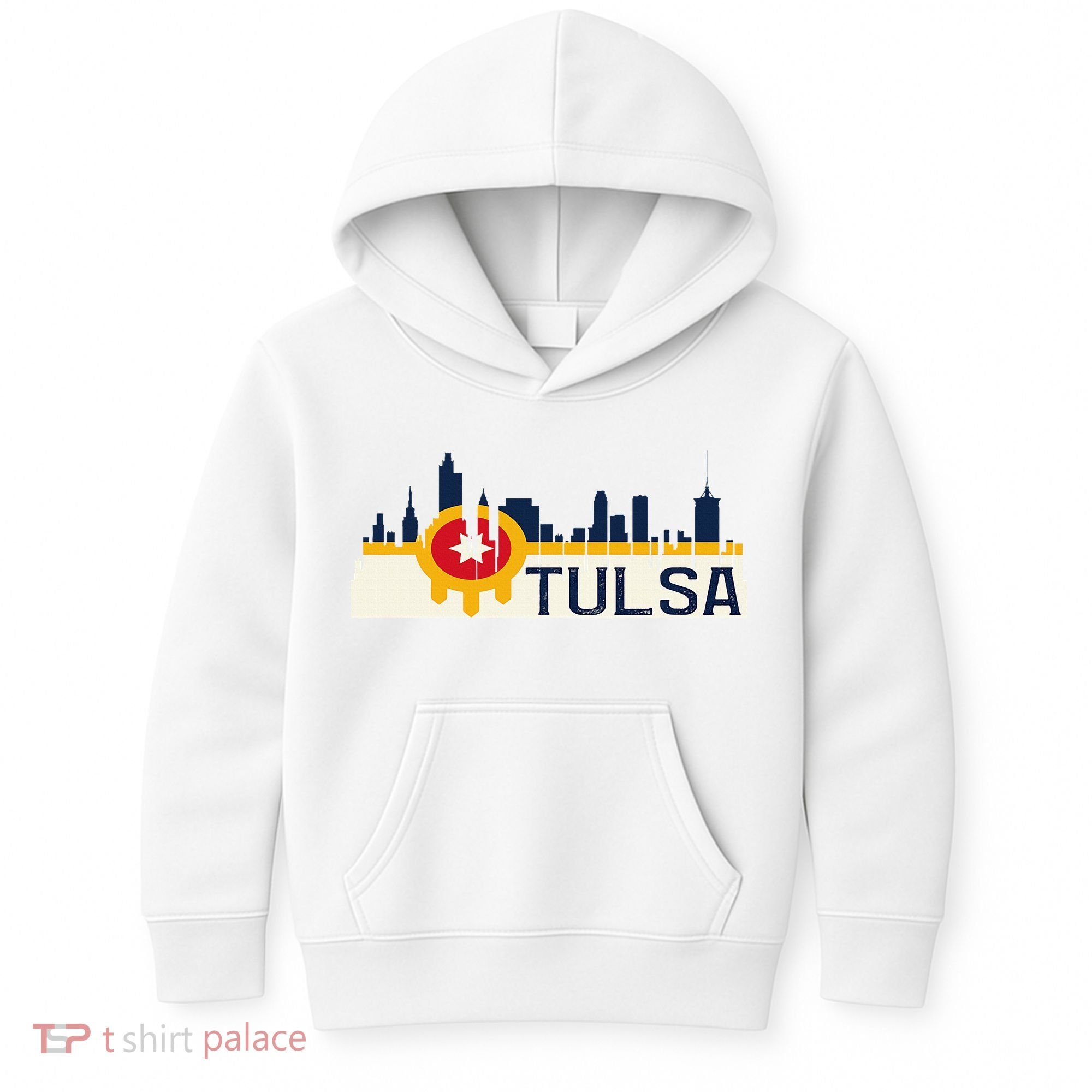 Tulsa Flag Skyline Kids Hoodie