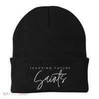 Teaching Future Saints Catholic Teacher Beanie thumb 0