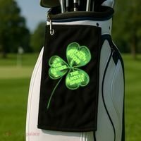 The Father Son Holy Spirit Shamrock St Patrick Day Gift Golf Towel thumb 2