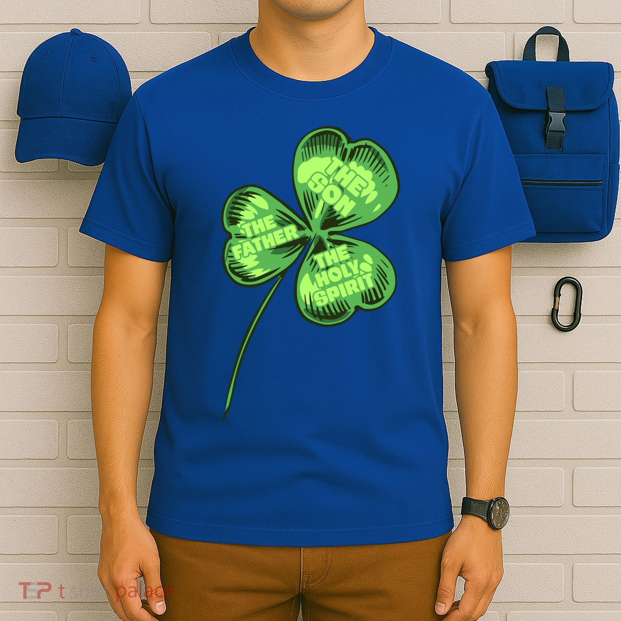 The Father Son Holy Spirit Shamrock St Patrick Day Gift T-Shirt