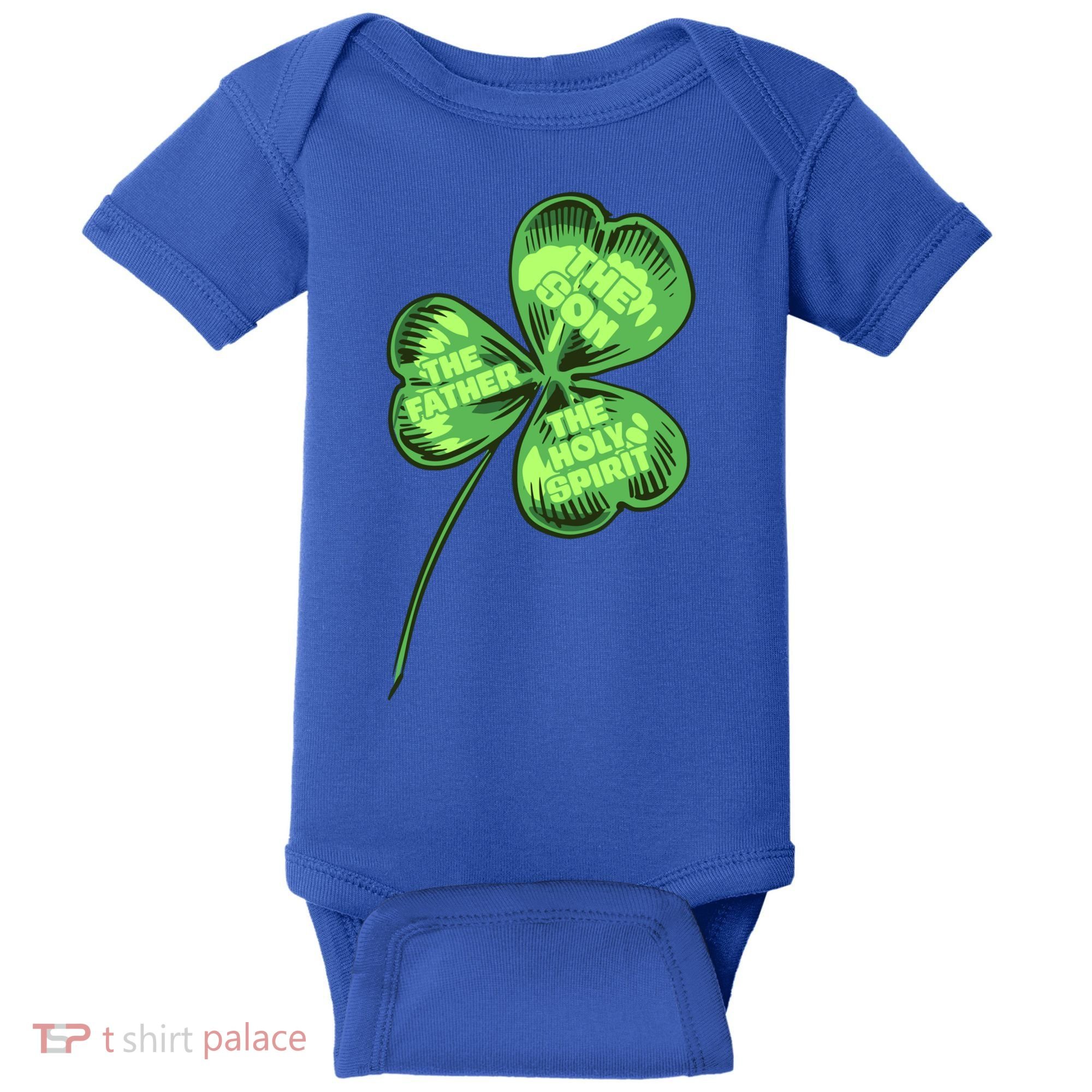 The Father Son Holy Spirit Shamrock St Patrick Day Gift Baby Bodysuit