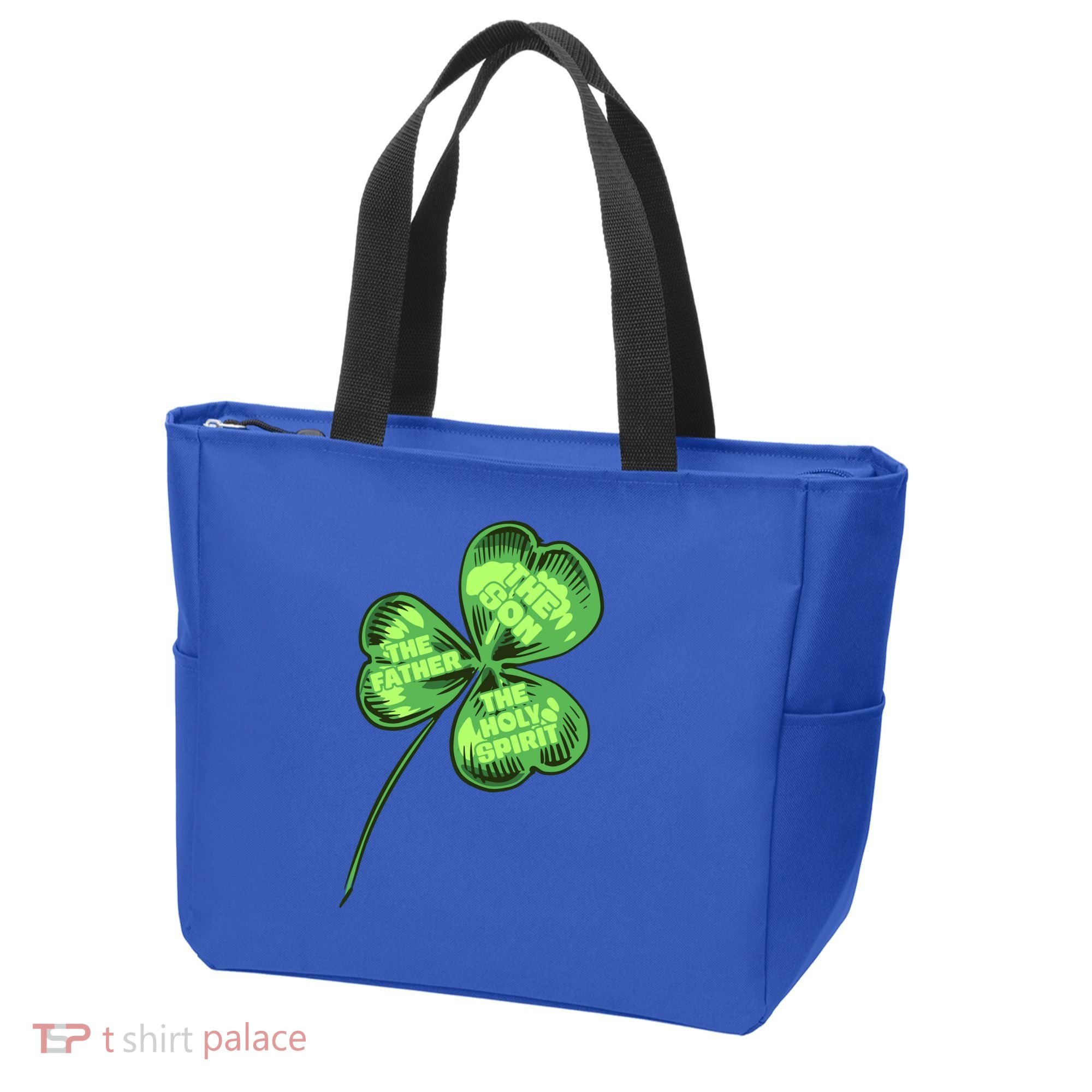 The Father Son Holy Spirit Shamrock St Patrick Day Gift Tote Bag