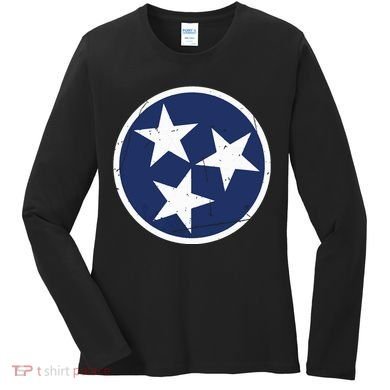 Tennessee Flag State Vintage Style Women's Long Sleeve Shirt