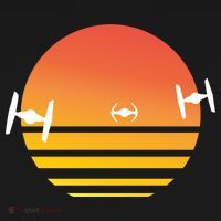 Tie Fighter Sunset USA-Made Doggie Bandana thumb 2
