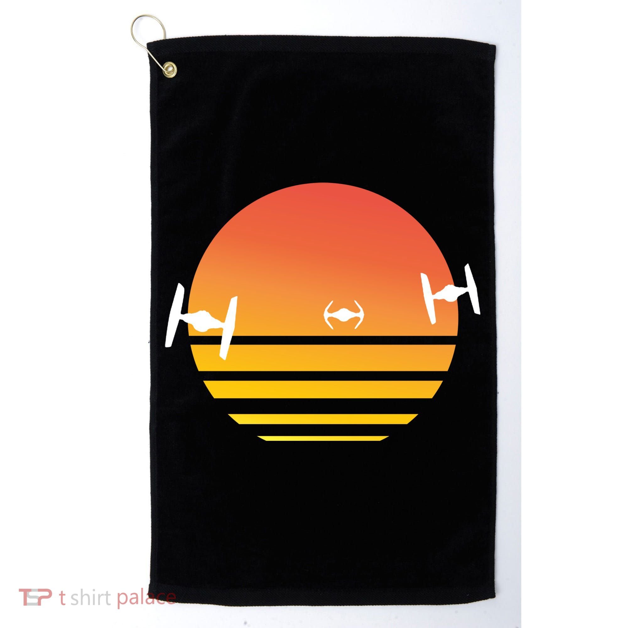 Tie Fighter Sunset Golf Towel