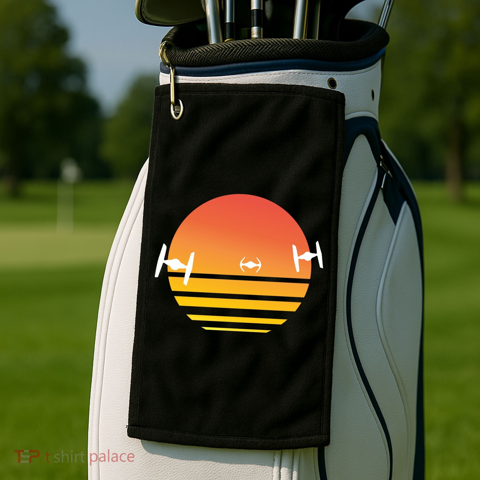 Tie Fighter Sunset Golf Towel