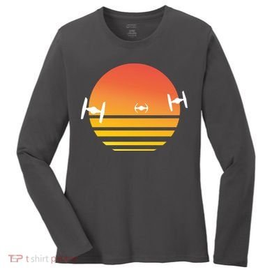 Tie Fighter Sunset Women's Long Sleeve Shirt
