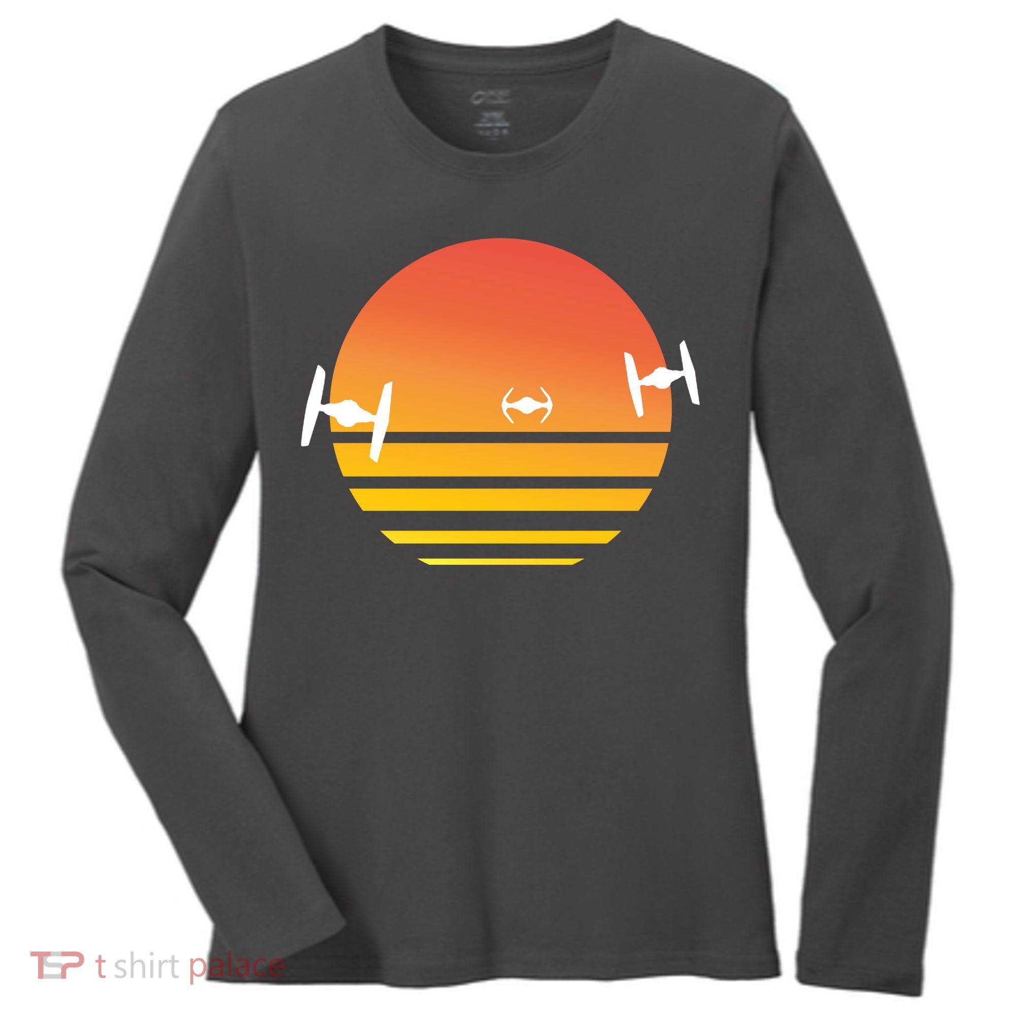 Tie Fighter Sunset Women's Long Sleeve Shirt