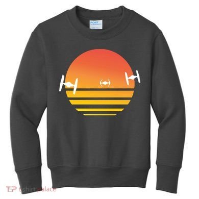 Tie Fighter Sunset Kids Sweatshirt