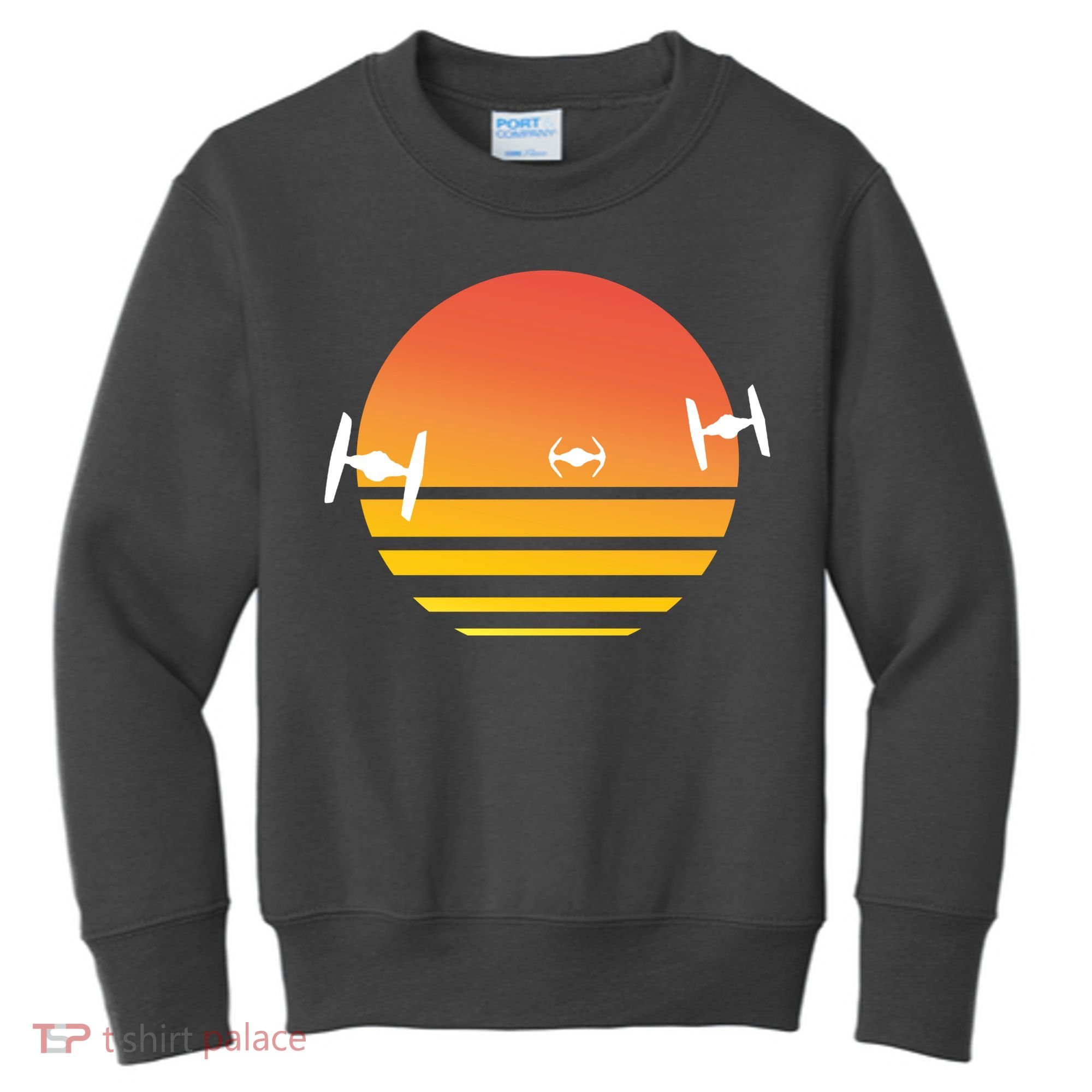 Tie Fighter Sunset Kids Sweatshirt