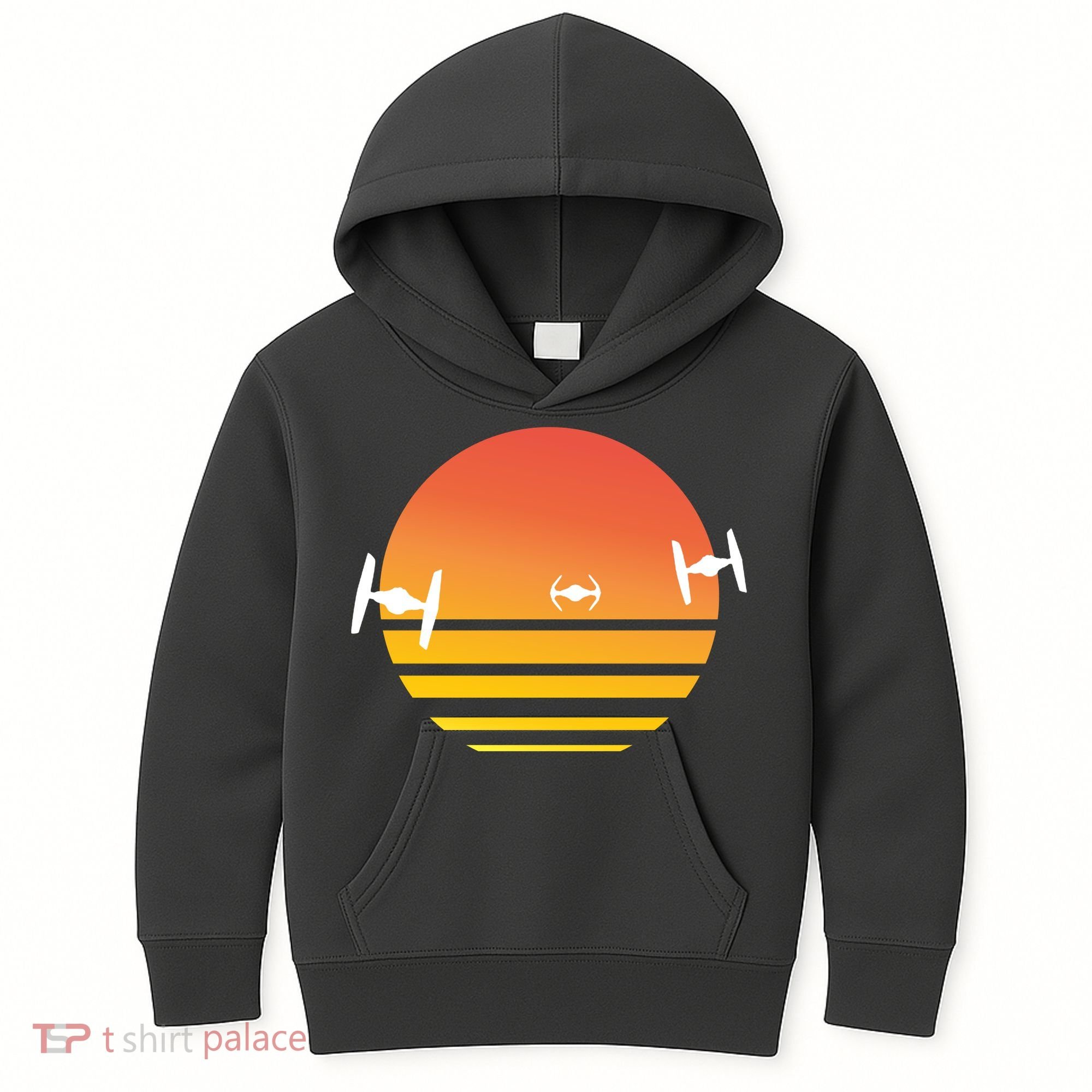 Tie Fighter Sunset Kids Hoodie