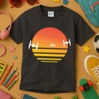 Tie Fighter Sunset Kids T-Shirt thumb 3