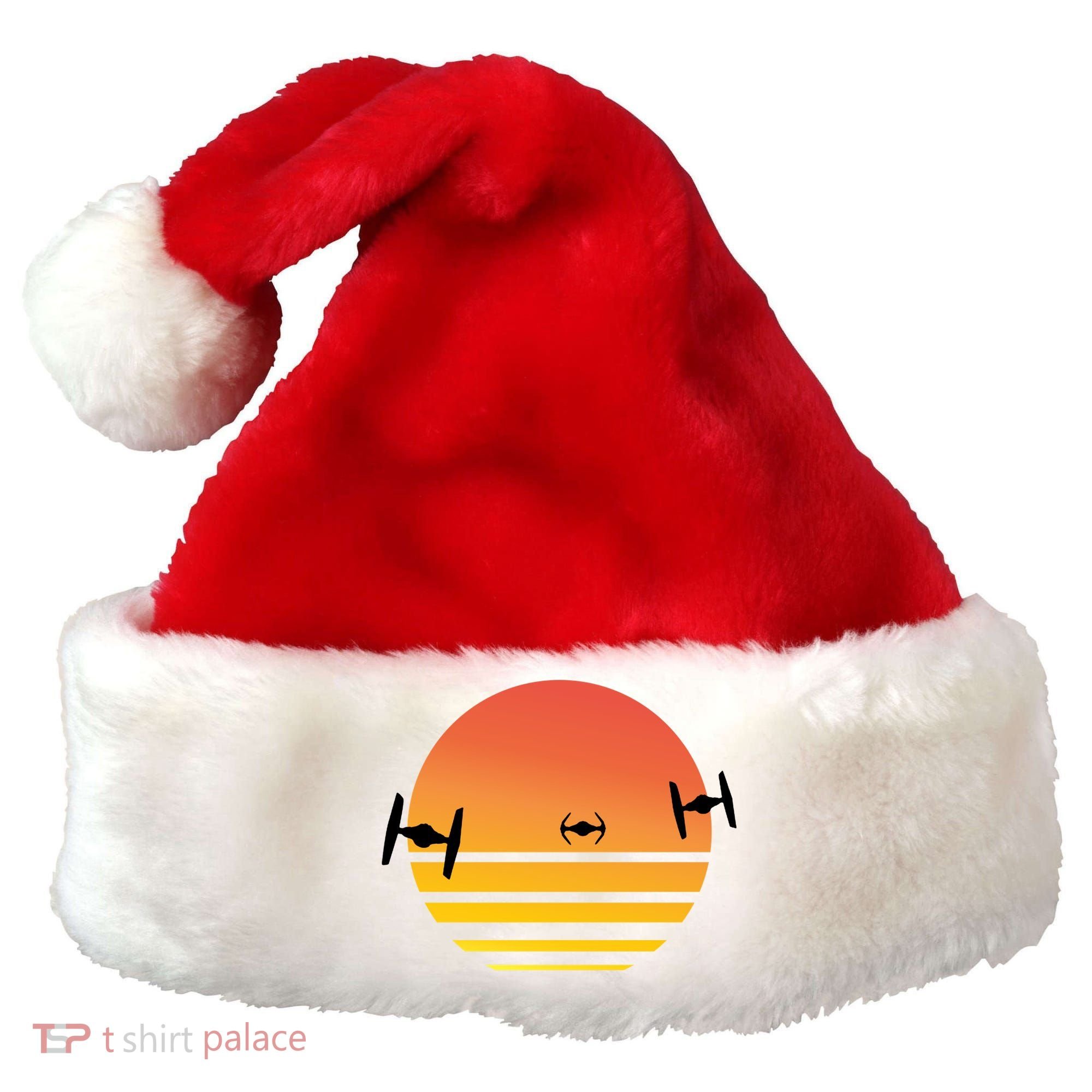 Tie Fighter Sunset Santa Hat