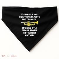 Trumpet Funny Smart People Trumpet Player USA-Made Doggie Bandana thumb 0