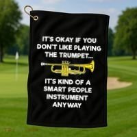 Trumpet Funny Smart People Trumpet Player Golf Towel thumb 1