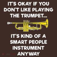 Trumpet Funny Smart People Trumpet Player Apron thumb 3