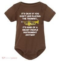 Trumpet Funny Smart People Trumpet Player Baby Bodysuit thumb 0