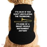 Trombone Funny Smart People Trombone Player Doggie Tank thumb 0