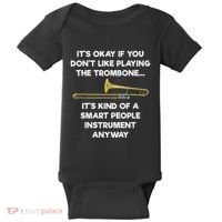 Trombone Funny Smart People Trombone Player Baby Bodysuit thumb 0