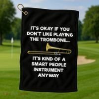 Trombone Funny Smart People Trombone Player Golf Towel thumb 1
