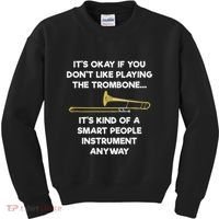Trombone Funny Smart People Trombone Player Kids Sweatshirt thumb 0
