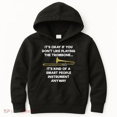 Trombone Funny Smart People Trombone Player Kids Hoodie