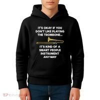 Trombone Funny Smart People Trombone Player Kids Hoodie thumb 4