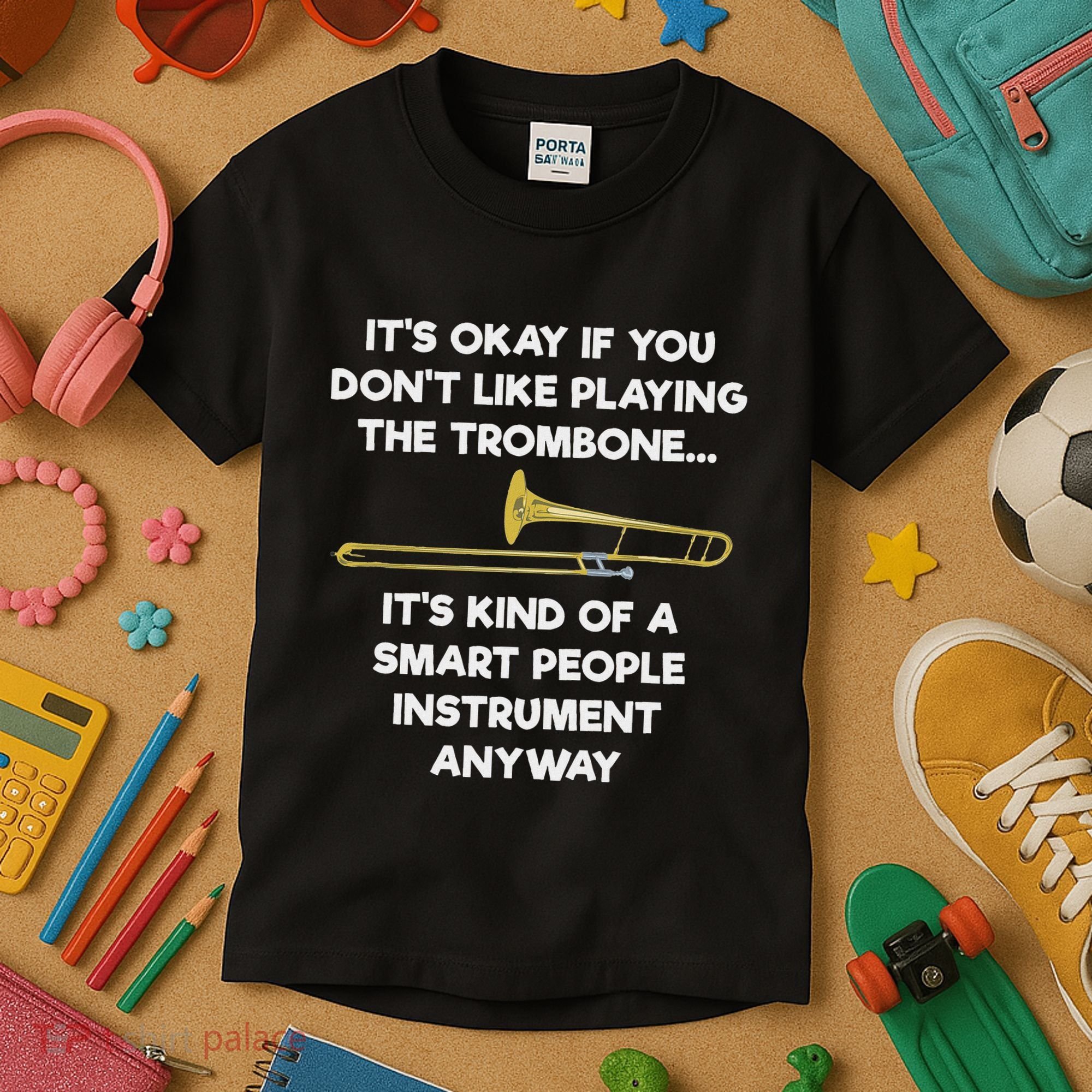 Trombone Funny Smart People Trombone Player Kids T-Shirt