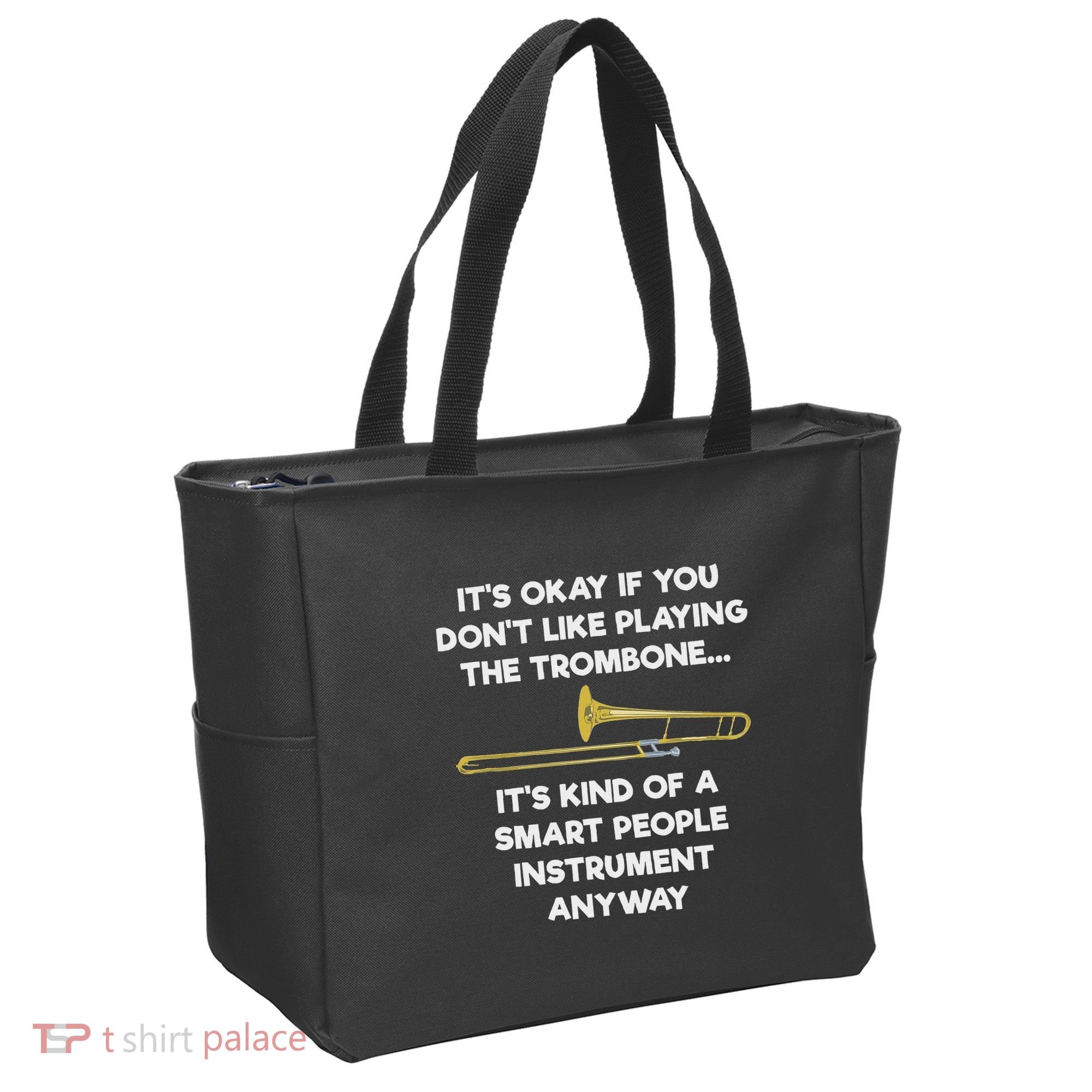 Trombone Funny Smart People Trombone Player Tote Bag