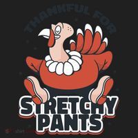 Thankful For Stretchy Pants Funny Turkey Women's Sweatshirt thumb 2